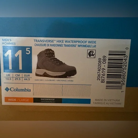 EUC Columbia mens Transverse Hike Waterproof boots Size 11.5 Wide. - Picture 12 of 12
